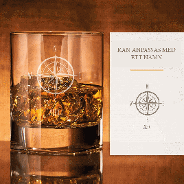 Whiskyglas - Kompass - uppkallad
