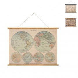 Poster med Världskarta i Antik stil