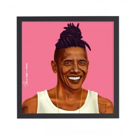 The Hipstory Art Print - 'Obama' som Hipster (50*50cm)