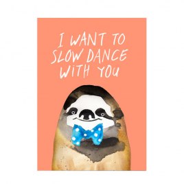Roligt konsttryck "Slow dance" 