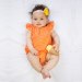 "Polka Dots" baby-set med body & hårband